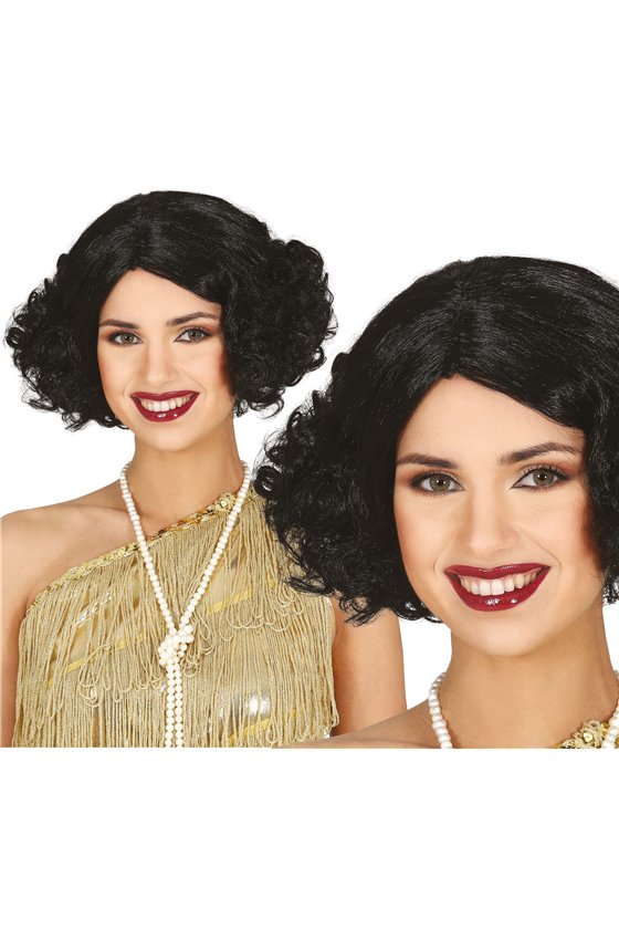 1920s BLACK WIG IN BOX