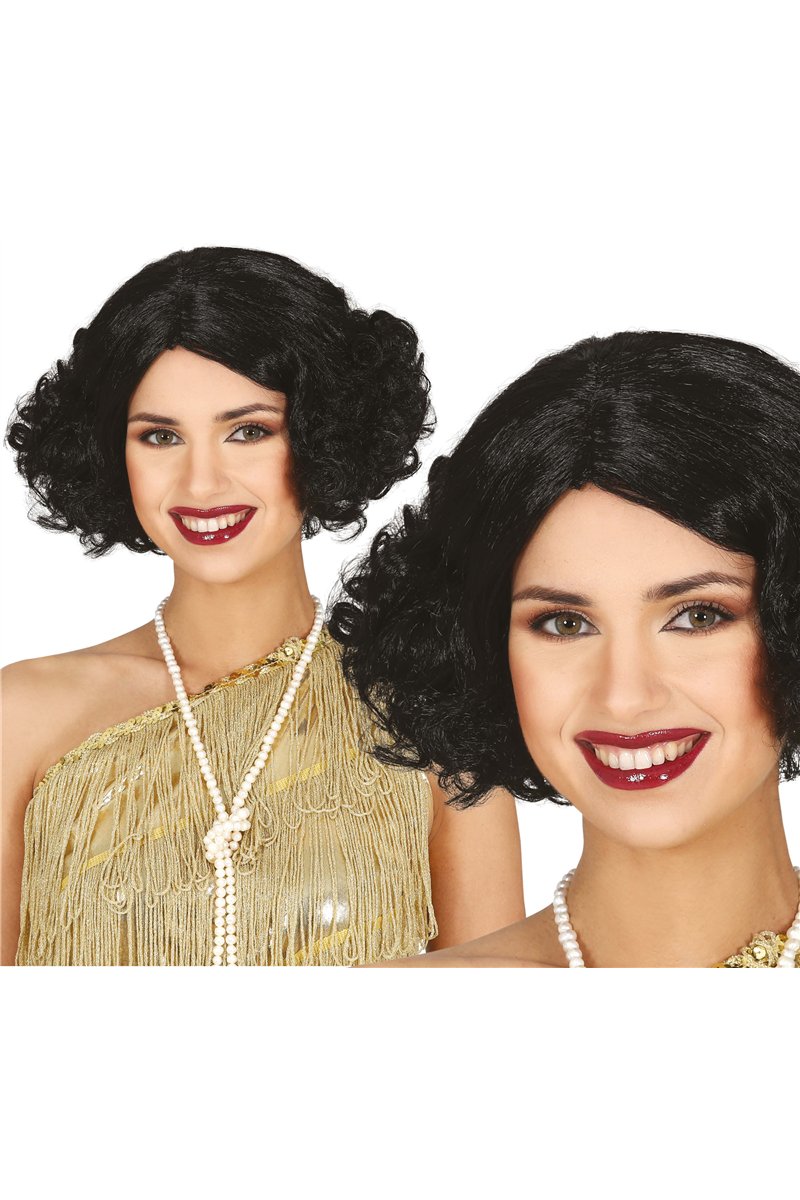 1920s BLACK WIG IN BOX