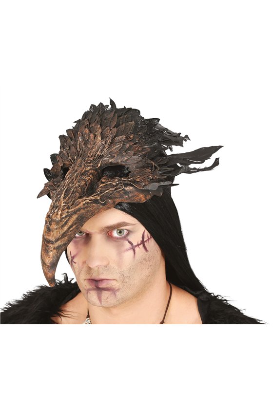 HALF MASK BEAK WITH FEATHERS HQ
