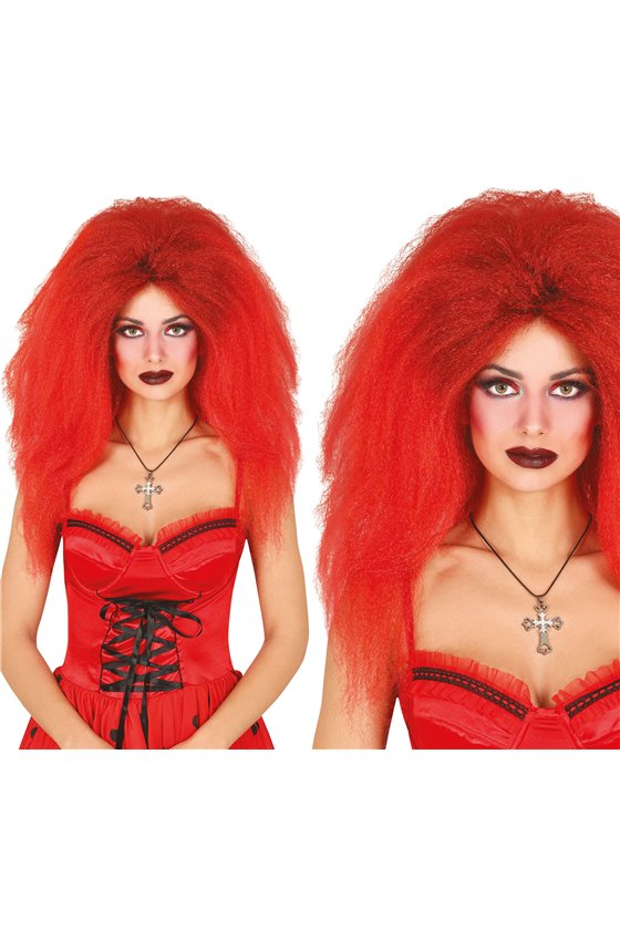 BLACK/RED MANE WIG IN BOX