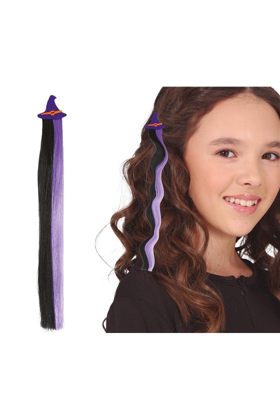 WITCH PURPLE AND BLACK STREAK, 40 CM
