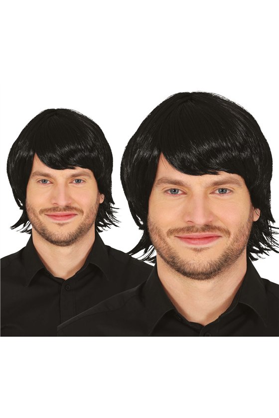 BLACK WIG (BOX PACKAGING), ADULTS