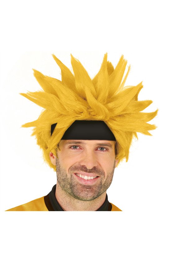 YELLOW MANGA ANIME WIG (BOX PACKAGING), ADULTS