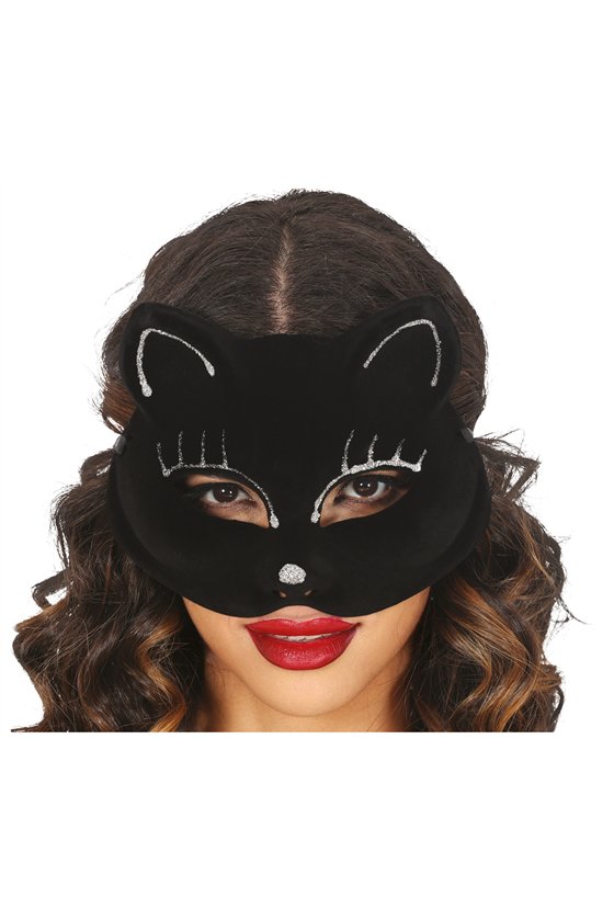 BLACK VELVET CAT MASK