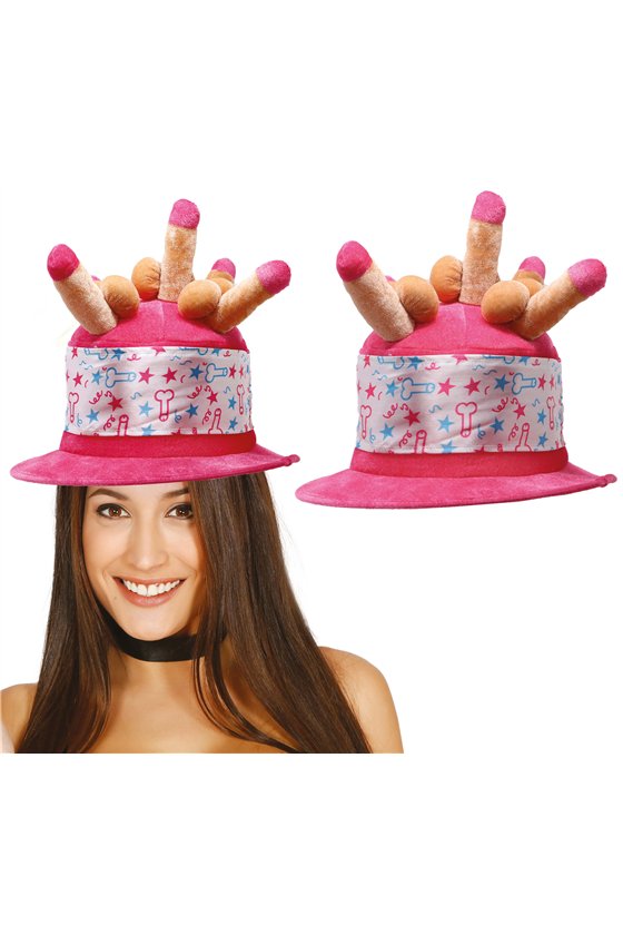 PASTEL HAT WITH PENISES