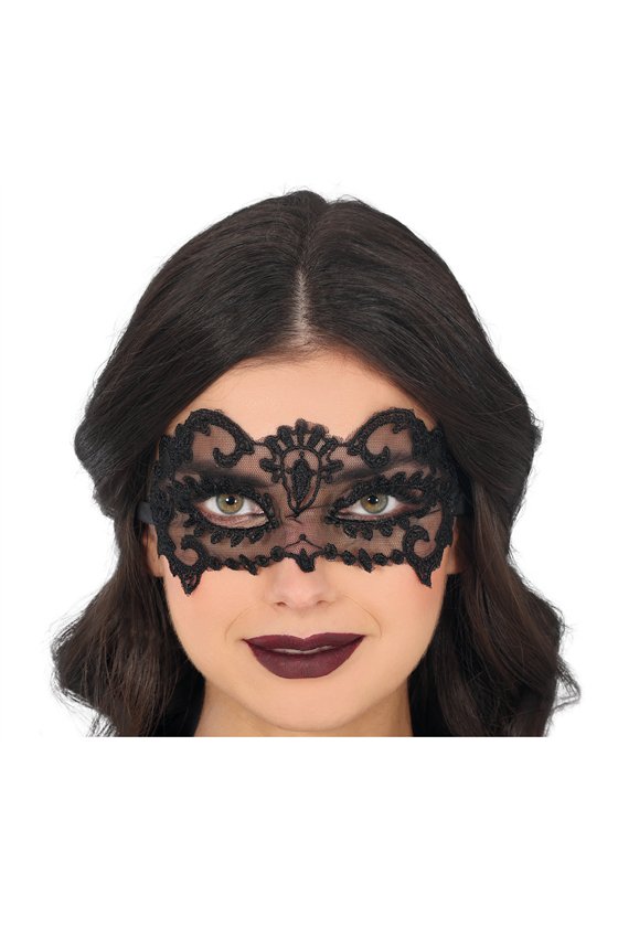 BLACK LACE MASK