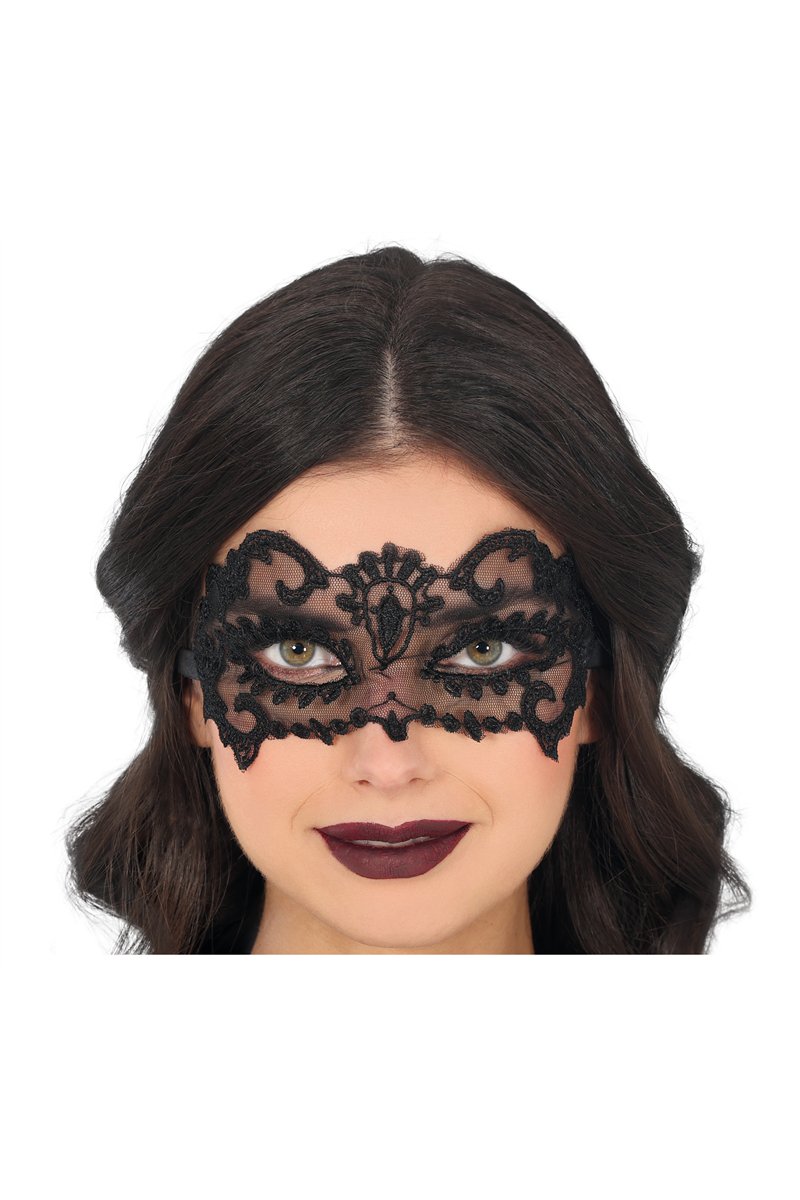 BLACK LACE MASK