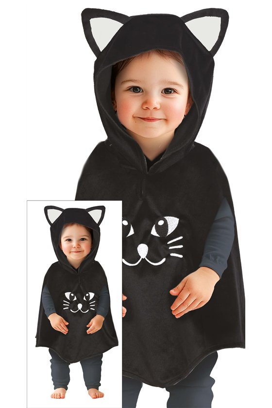 CUTE CAT PONCHO, BABY, 18 - 24 MONTHS