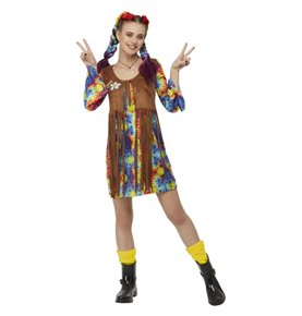 Smiley Hippy Dress, Multi-Coloured