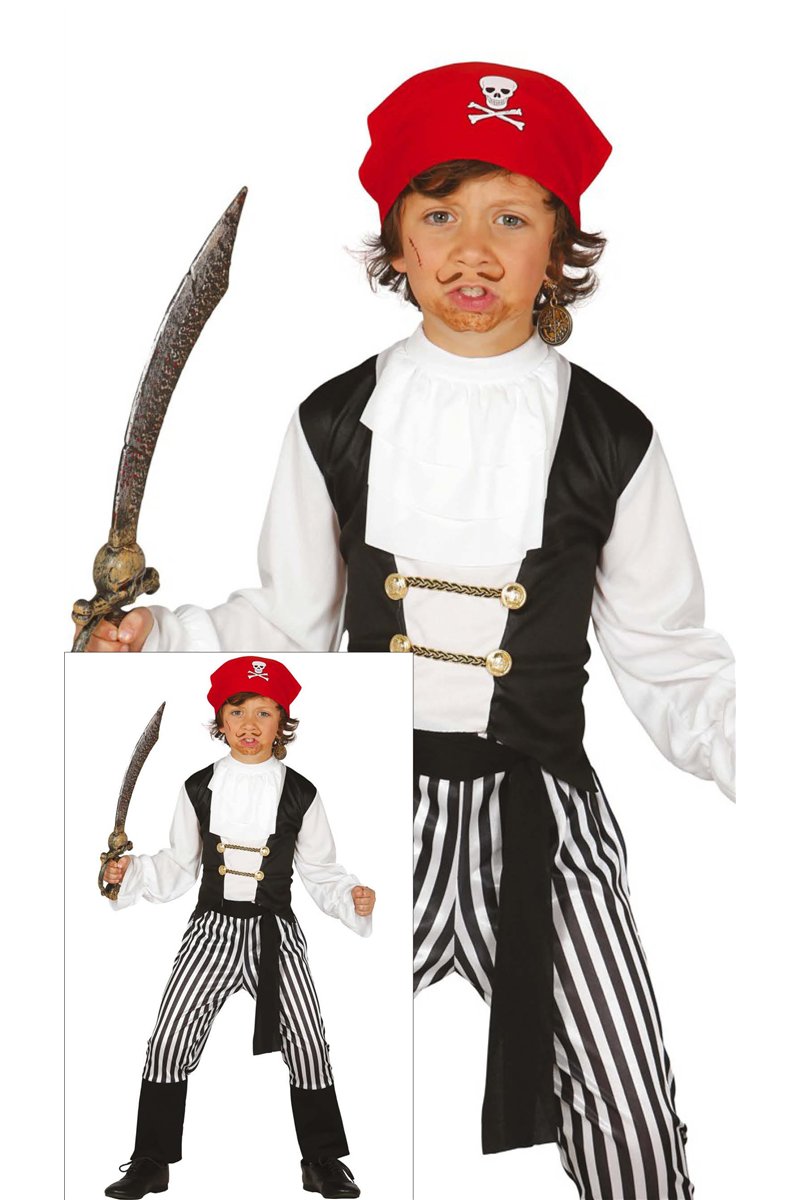 CHILD STRIPED PIRATE, 3-4 YEARS 