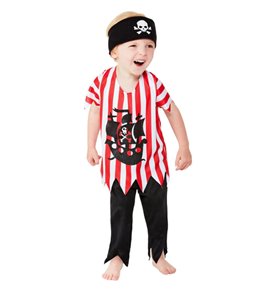 Toddler Jolly Pirate Costume, Multi-Coloured