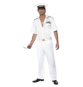 Top Gun Captain Costume, White