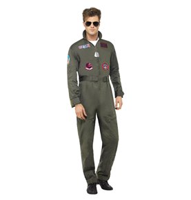 Top Gun Deluxe Male Costume, Green