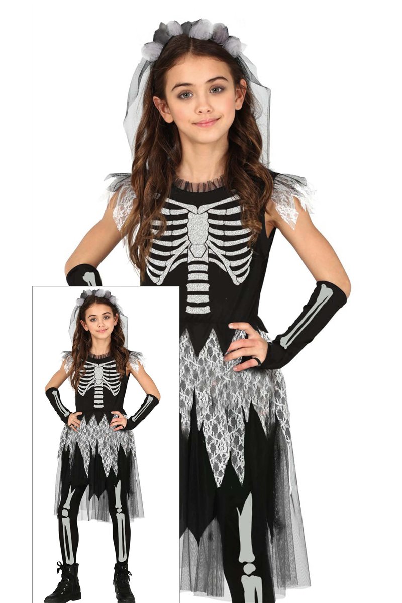 SKELETON GIRL 7-9 YRS