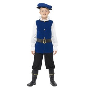 Tudor Boy Costume, Royal Blue