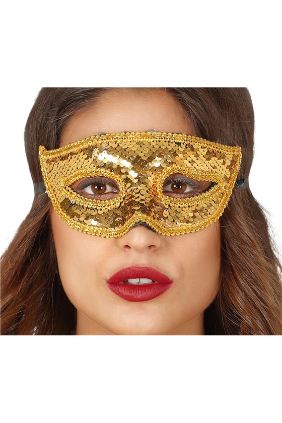 GOLD SEQUIN MASK