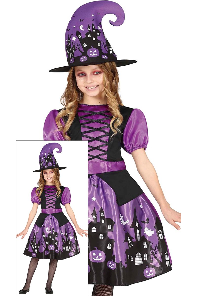 PURPLE WITCH, CHILD, 7 - 9 YEARS