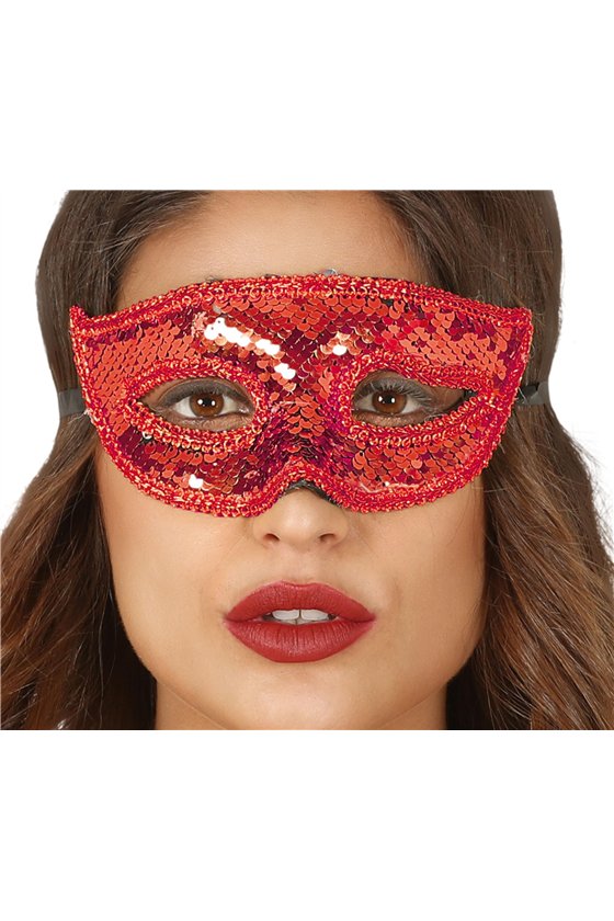 RED SEQUIN MASK