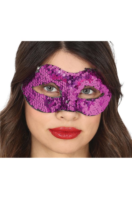 LILAC SEQUINED MASK