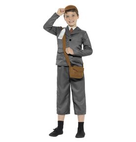WW2 Evacuee Boy Costume, Grey