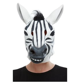 Zebra Latex Mask, Black & White
