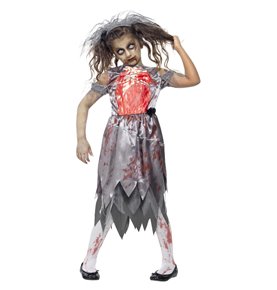 Zombie Bride Costume, Grey