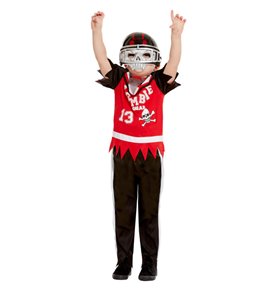 Zombie Football Player Costume, Red