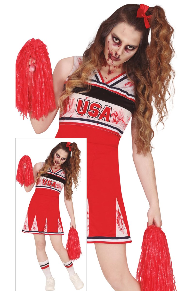 CHEERLEADER ZOMBIE TEEN SIZE 14-16 YEARS