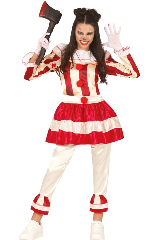 STRIPED CLOWN TEEN SIZE 14-16 YEARS