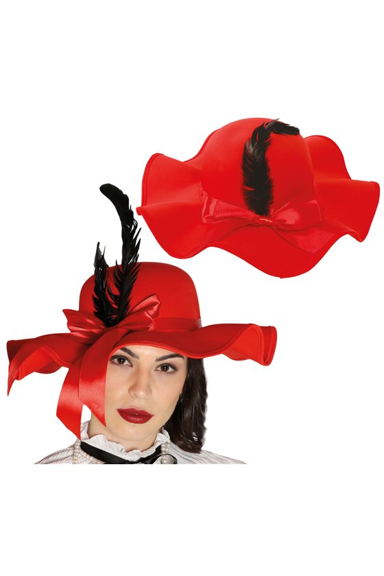 PAMELA RED CON FEATHERS