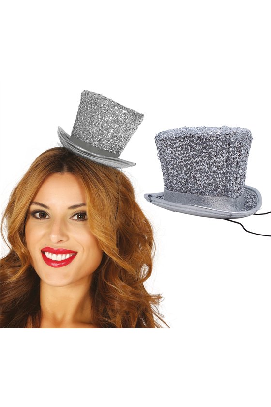 TOP HAT MINI SILVER GLOSSY