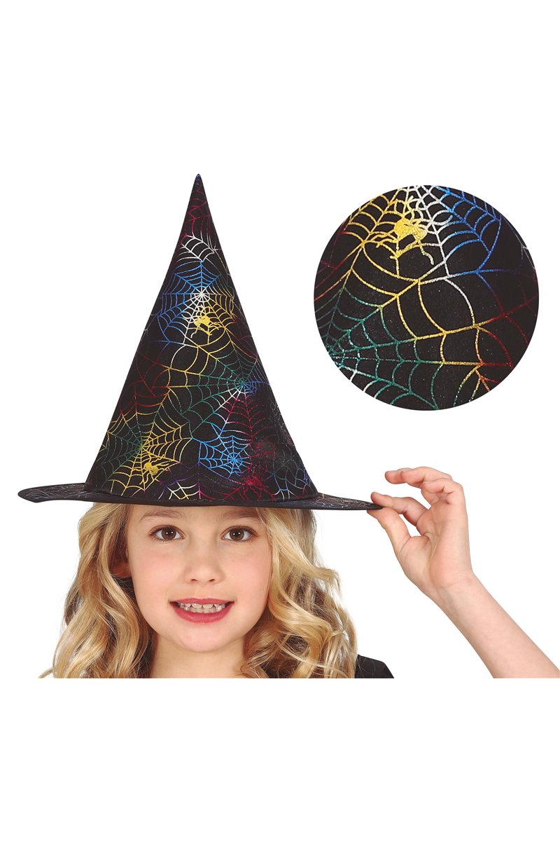 WITCH HAT WITH SPIDERWEB FOR CHILDREN