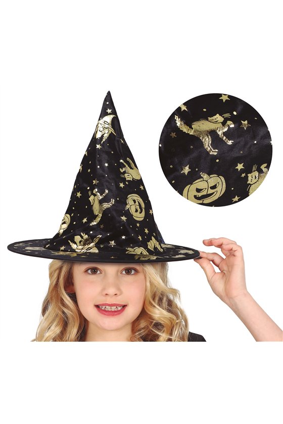BLACK WITCH HAT FOR CHILDREN