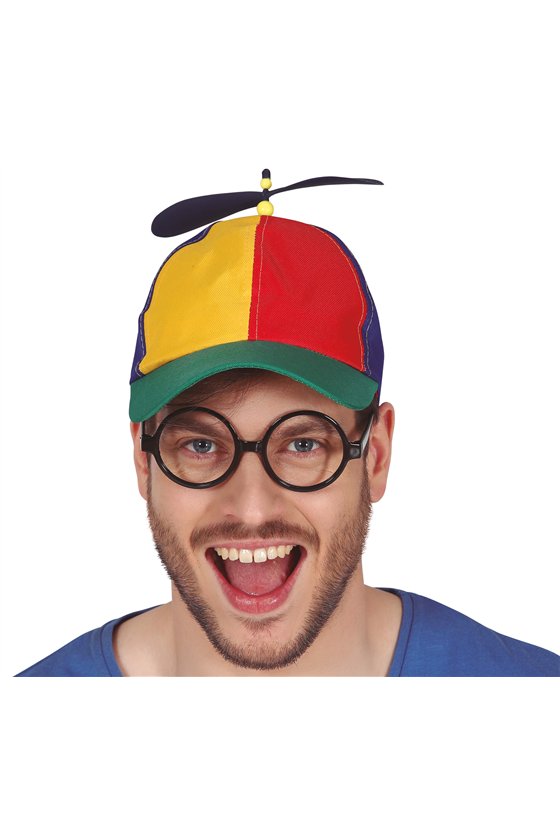 MULTICOLORED CAP WITH FAN