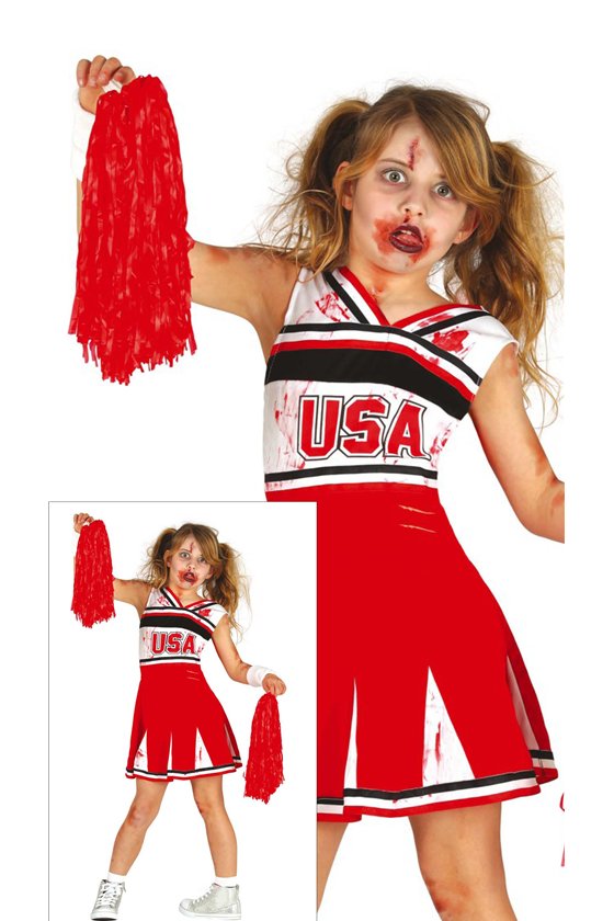 CHEERLEADER ZOMBIE CHILDREN SIZE 3-4 YEARS