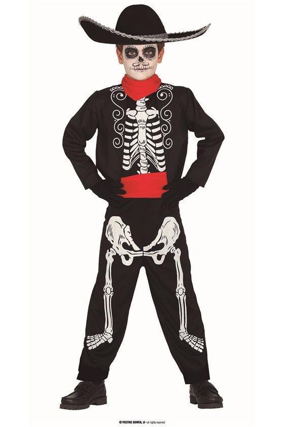 MARIACHI SKELETON CHILDREN SIZE 3-4 YEARS