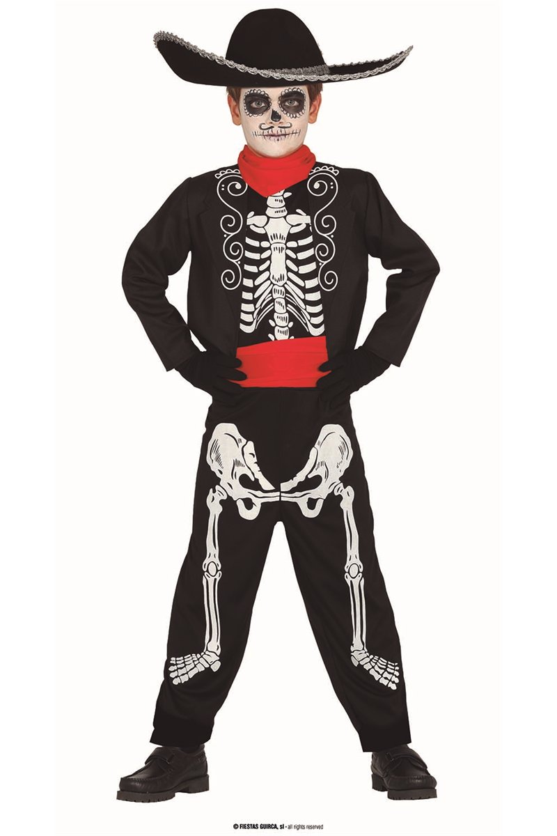 MARIACHI SKELETON CHILDREN SIZE 3-4 YEARS