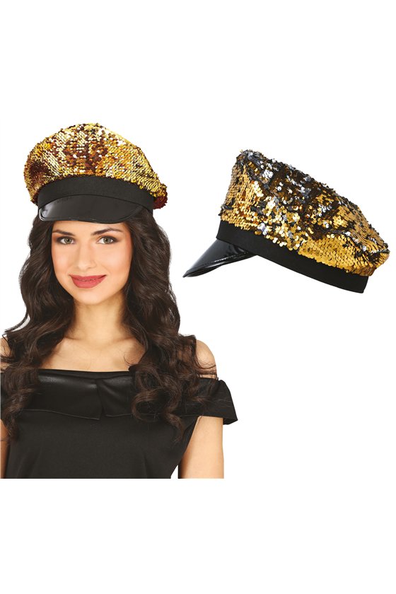 GOLD SEQUIN CAP