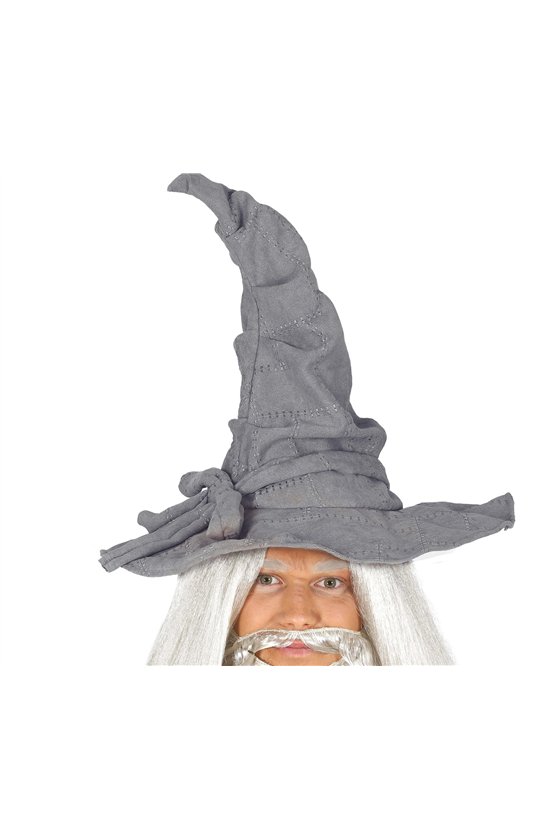 CANVAS GREY WIZARD HAT