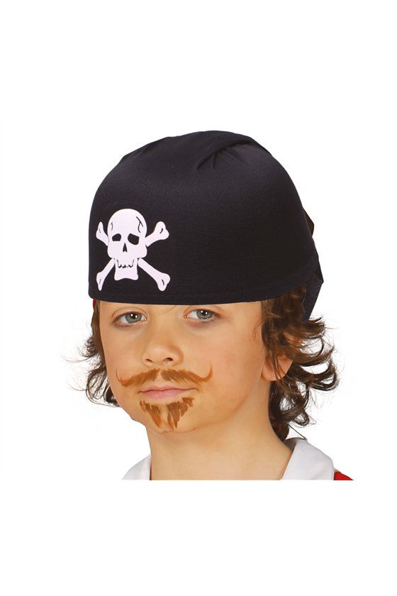 BLACK FACBRIC PIRATE HAT FOR CHILDREN