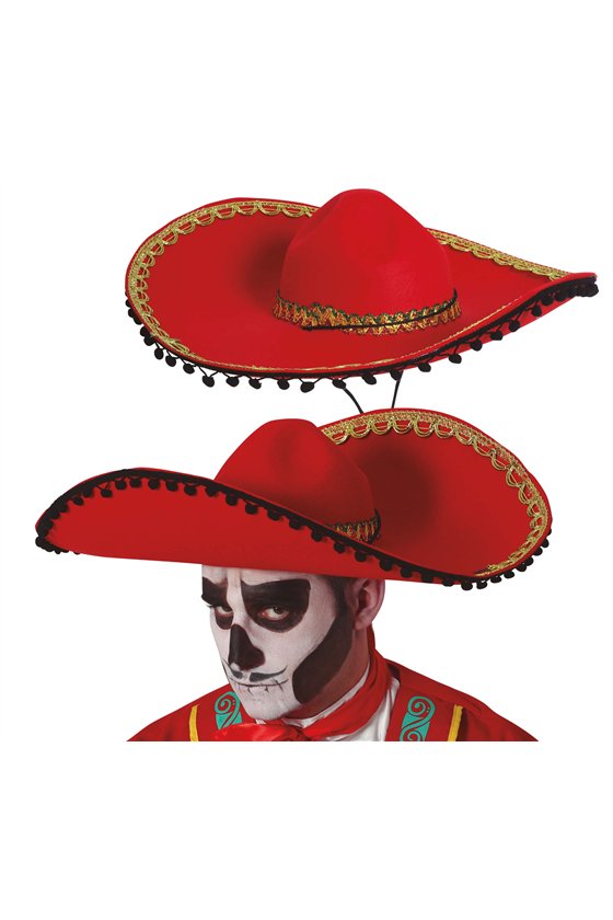 RED FELT MEXICAN HAT