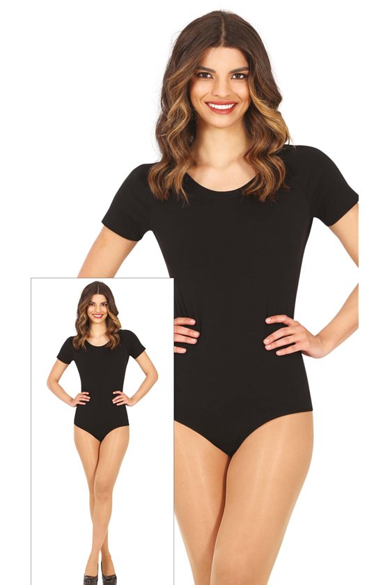 ADULT BLACK SHORT SLEEVE LEOTARD  42-44(L)