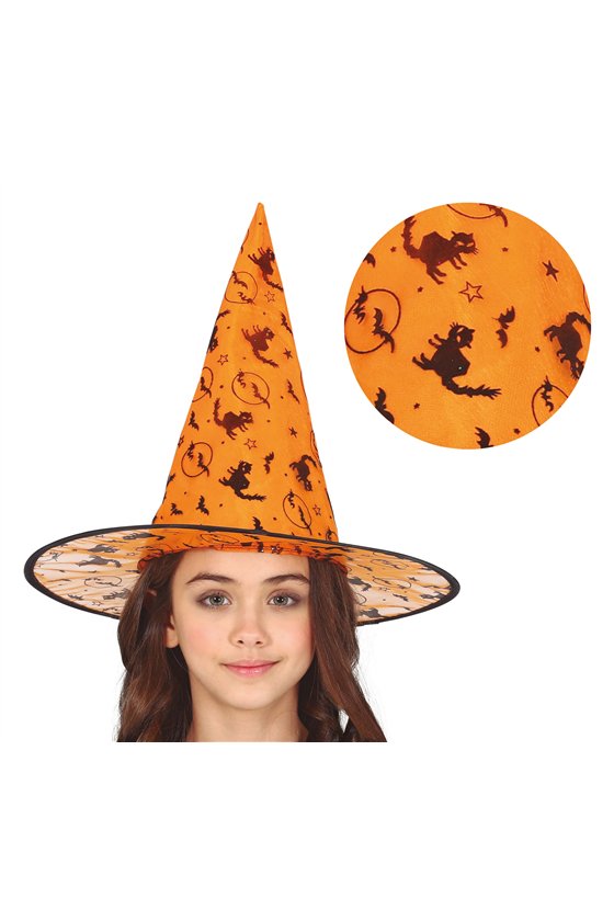 ORANGE WITCH HAT CHILD SIZE