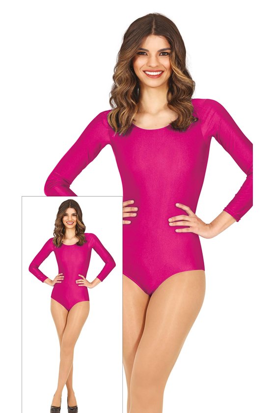 LONG SLEEVE FUCHSIA LEOTARD ADULT 38-40 (M)