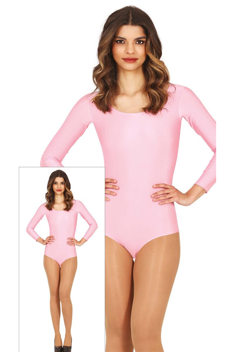 LONG SLEEVE PINK LEOTARD ADULT 42-44 (L)
