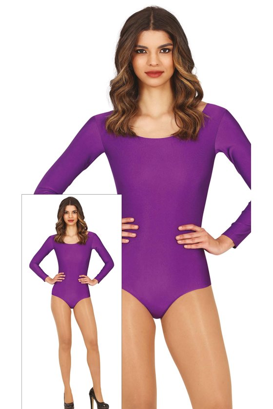 LONG SLEEVE PURPLE LEOTARD ADULT 38-40 (M)