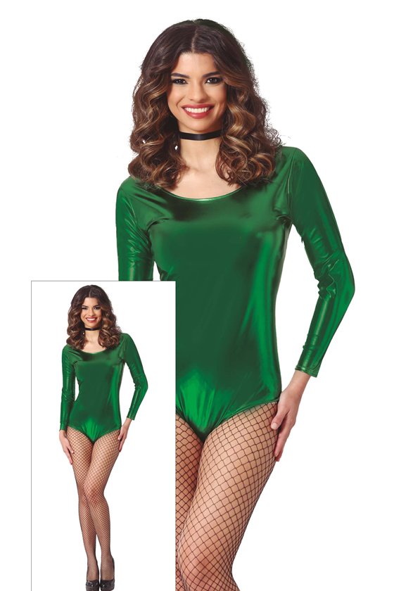 LONG SLEEVE GREEN LEOTARD ADULT 38-40 (M)