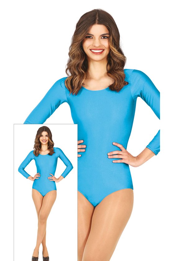 LONG SLEEVE TURQUOISE LEOTARD ADULT 38-40 (M)