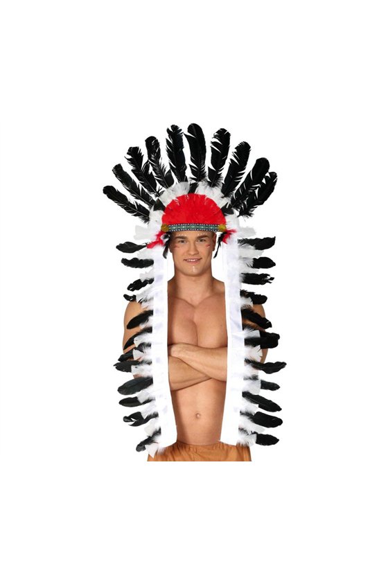 INDIAN FEATHER HEADDRESS, 116 CM