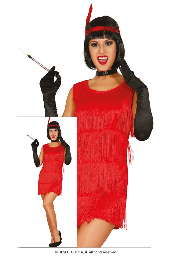 RED CHARLESTON WOMAN ADULT SIZE M 38-40